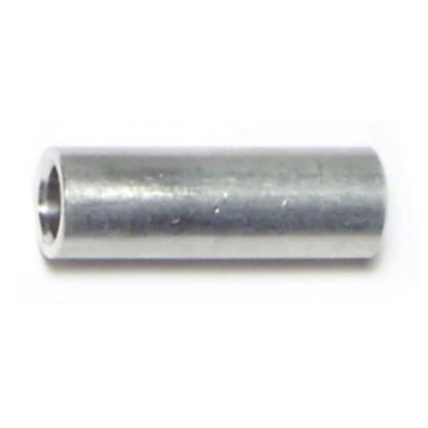 Midwest Fastener Round Spacer, #8 Screw Size, Aluminum, 3/4 in Overall Lg, 10 PK 65847 - main